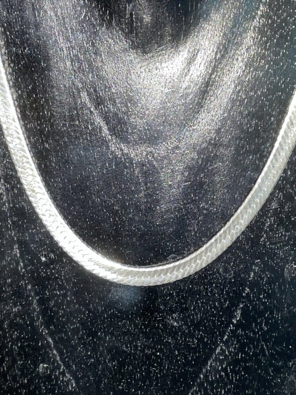 Vintage 925 Sterling Silver 19" Flat Herringbone Chain Necklace 16.3g